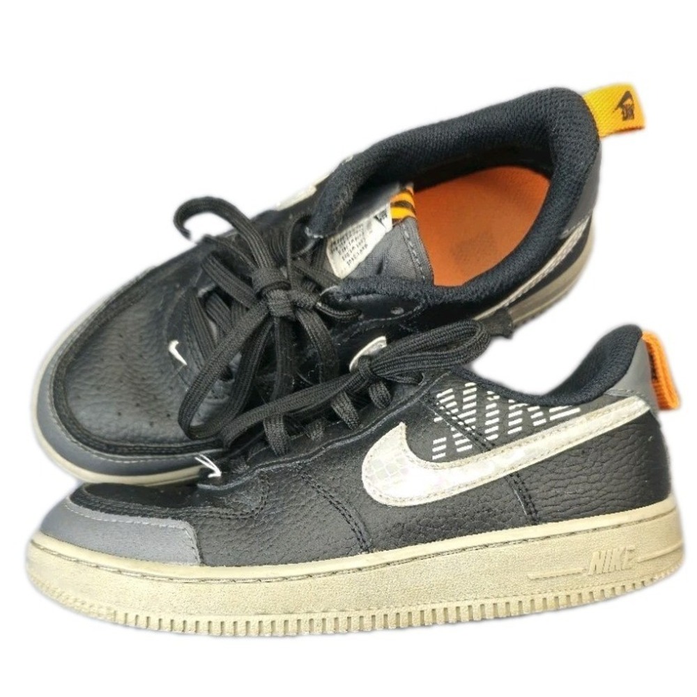 Nike Air Force 1 LV8 2 Boys Size 2.5YBlack White Athletic Leather Shoes Sneakers